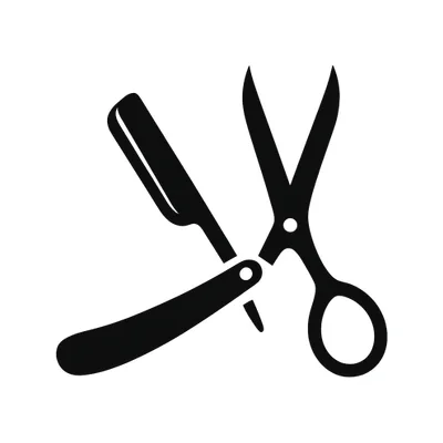 Barbershop logo idea for Shear & Steel