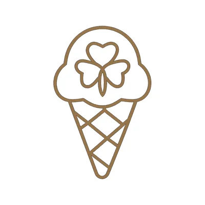 Ice Cream Shop logo idea for Cone & Clover